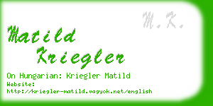 matild kriegler business card